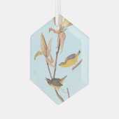 Audubons Kentucky-Warbler-Vogelparadies mit einer Ornament Aus Glas (Vorderseite Links)