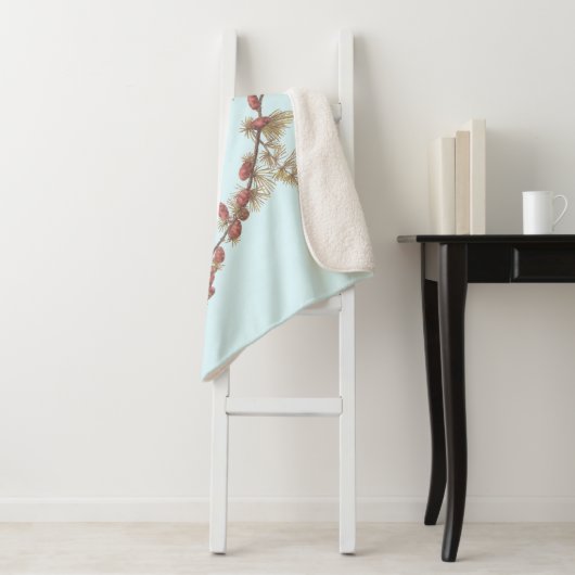 Audubons Lila Finch Drei Rote Vögel im Winter Sherpadecke (Beispiel)