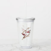 Audubons Lila Finch-Rote Vögel auf Conifer Tree Acryltrinkbecher (Vorderseite)