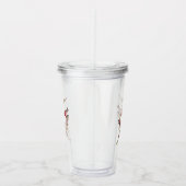 Audubons Lila Finch-Rote Vögel auf Conifer Tree Acryltrinkbecher (Rechts)