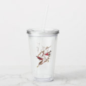 Audubons Lila Finch-Rote Vögel auf Conifer Tree Acryltrinkbecher (Rückseite)