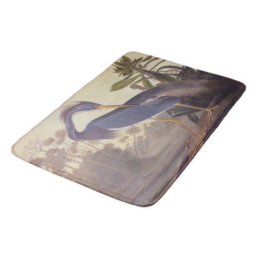 Audubon's Louisiana Heron oder Trikolore Heron Badematte (Schrägansicht)