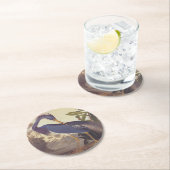 Audubon's Louisiana Heron oder Trikolore Heron Runder Pappuntersetzer (Vor Ort)