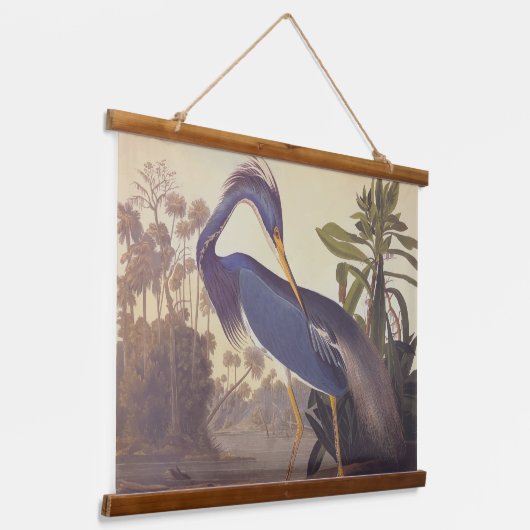 Audubon's Louisiana Heron oder Trikolore Heron Wandteppich Mit Holzrahmen (Gewinkelt)
