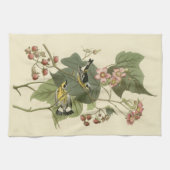 Audubons Magnolien-Trällerer Geschirrtuch (Horizontal)