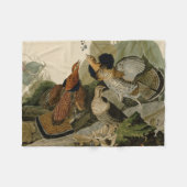 Audubons Malerei eines Trios Ruffed Waldhuhns Fleecedecke (Vorderseite (Horizontal))