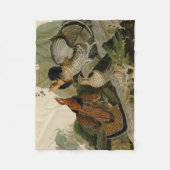 Audubons Malerei eines Trios Ruffed Waldhuhns Fleecedecke (Vorderseite)