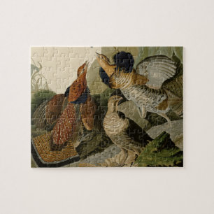 Audubons Malerei eines Trios Ruffed Waldhuhns Puzzle