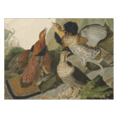 Audubons Malerei eines Trios Ruffed Waldhuhns Tischdecke (Vorderseite (Horizontal))