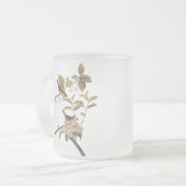 Audubon's Maryland Yellowthroat Vögel mit Blume Mattglastasse (Vorderseite Links)