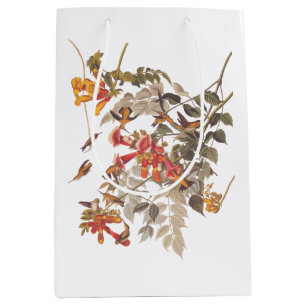Audubon's Ruby Throated Hummingbirds and Blume Mittlere Geschenktüte