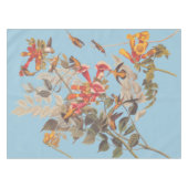 Audubon's Ruby Throated Hummingbirds and Blume Tischdecke (Vorderseite (Horizontal))