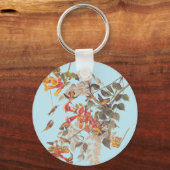 Audubon's Ruby Throated Hummingbirds and Flowers Schlüsselanhänger (Vorderseite)