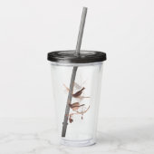 Audubons Schneebären auf der Winterbaumzweigung Acryltrinkbecher (Rückseite)