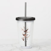 Audubons Schneebären auf der Winterbaumzweigung Acryltrinkbecher (Vorderseite)