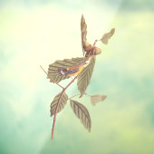 Audubon's Swainson's Warbler an der Oak Branch Fensteraufkleber (Blatt 3)