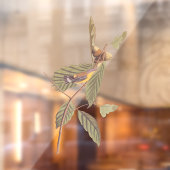 Audubon's Swainson's Warbler an der Oak Branch Fensteraufkleber (Blatt 2)