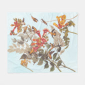 Audubons tropische Ruby-Throated Hummingbirds Fleecedecke (Vorderseite (Horizontal))