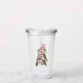 Audubons Vintager blaugrüner Warbler-Song-Vogel Acryltrinkbecher (Rückseite)