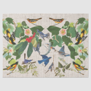 Audubons Vogel-Tier-Tierblumenseidenpapier Seidenpapier