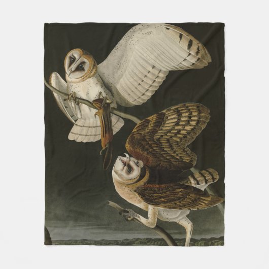 Audubons Vögel von Amerika (Tyto alba) Fleecedecke (Vorderseite)