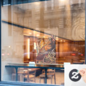 Audubons Vögel von Amerika Wild Türkei Herbstvogel Fensteraufkleber (Café-Fenster)