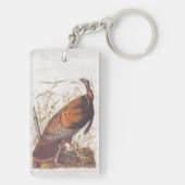 Audubons Vögel von Amerika Wild Türkei Herbstvogel Schlüsselanhänger (Rückseite)