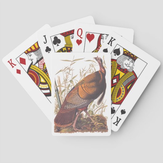 Audubons Vögel von Amerika Wild Türkei Herbstvogel Spielkarten (Rückseite)