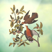 Audubons Zenaida-Taubenvögel auf Baumzweig Fensteraufkleber (Blatt 3)