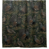 Auerhuhn-Illustration Duschvorhang (Vorderseite)