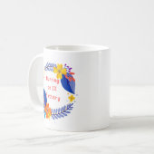 Auf 1% Batteriefloral Tasse laufen - Funny Coffee  (Vorderseite Links)