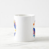 Auf 1% Batteriefloral Tasse laufen - Funny Coffee  (Mittel)