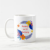 Auf 1% Batteriefloral Tasse laufen - Funny Coffee  (Links)