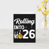 Auf 26 Bowling 26. Geburtstag Karte (Gelbe Blume)