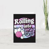 Auf 53 Bowling 53. Geburtstag Karte (Vorderseite)