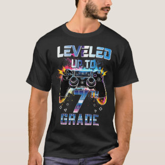Auf 7. Klasse aufgestiegener Videospieler Zurück z T-Shirt