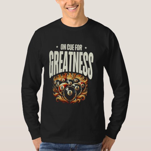 Auf Abruf für Billard Queue Pool Snooker Größe T-Shirt (Vorderseite)