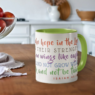 Auf Adlerflügeln schweben - Christliches Geschenk Tasse