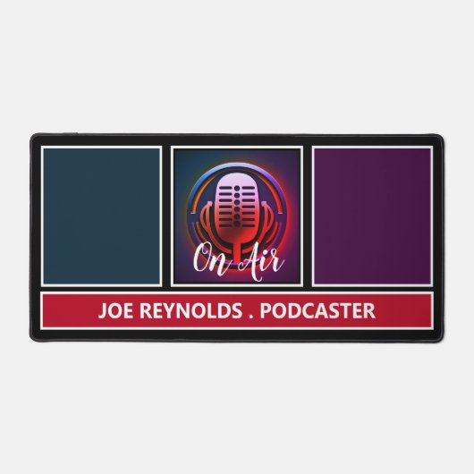 Auf Air Podcaster, Retro-Podcast Schreibtischunterlage (Vorderseite)
