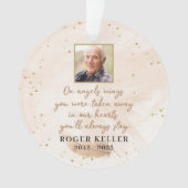 Auf Angel's Wings Foto Acrylschmuck Ornament (Vorderseite)