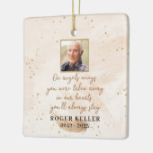 Auf Angel's Wings Foto Square Ornament (Links)