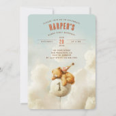 Auf, auf und ab bärengeschmückter erster Geburtsta Einladung (Rückseite)