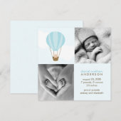 Auf, auf und ab! Boy Baby Birth Ankündigungen (Vorne/Hinten)