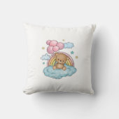 Auf, auf und ab: Wasserfarbener Teddybär mit Ballo Kissen (Vorderseite)