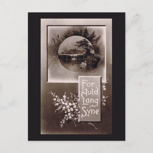 Auf Auld Lang Syne Postkarte (Vorderseite)