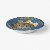 Auf Baby aufpassen! Robot Gear Blue Pappteller (Gewinkelt)