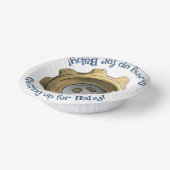 Auf Baby aufpassen! Robot Gear Pappteller (Gewinkelt)