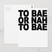 AUF BAE ODER NAH NACH BAE.pnng Postkarte (Vorne/Hinten)