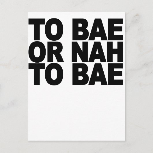 AUF BAE ODER NAH NACH BAE.pnng Postkarte (Vorderseite)