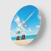 **AUF BEACH TIME ODER TIME-OUT** RUNDE CLOCK WANDUHR (Winkel)